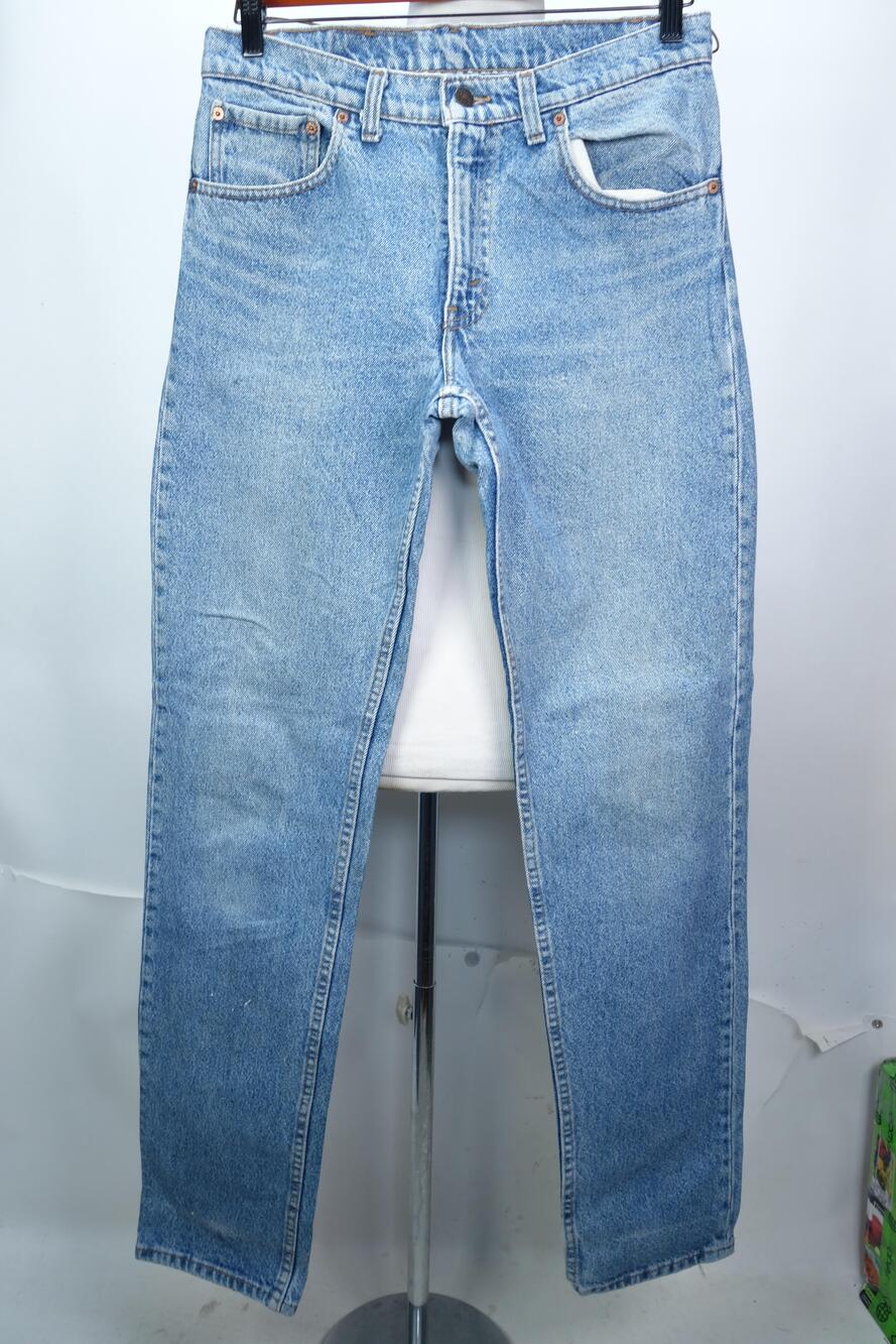 Vintage Levis 505 Jeans Mens 32x34 Light Wash Blue Straight Denim Made In USA